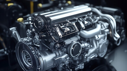 Fototapeta premium Turbo diesel engine in focus