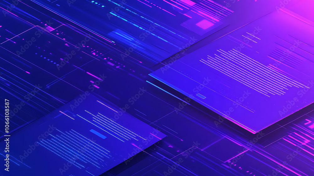 Poster A software platform for digital invoices and online statements, streamlining electronic financial documentation