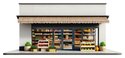PNG  Grocery store architecture building kiosk.