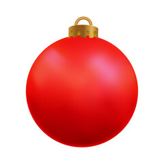 Christmas ball ornament isolated on the white