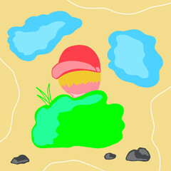 set of clouds and sun