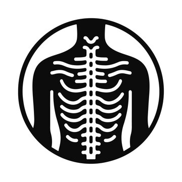 recommend clip art: Black silhouette back anatomy vector icon design