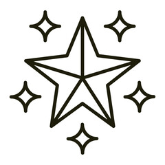 Obraz premium Sketchy star illustration on white background