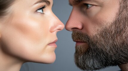 Obraz premium Intimate Close-Up of Couples with Soft Glow