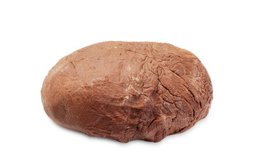 Chocolate dough isolated on white. Making cookies