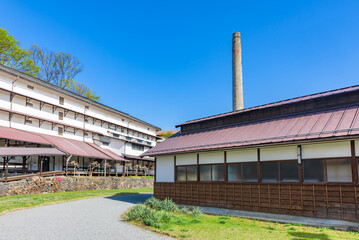 Kyu Tokidakan Seishijo (Former Tokidakan Silk Mill), Important Cultural Property,  Ueda City, Nagano Prefecture, Japan.