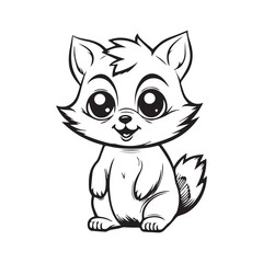 Cat Drawing vector design 