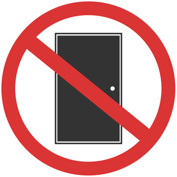 recommend clip art: black silhouette no door sign