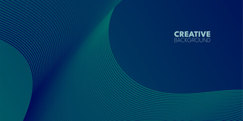 Dark teal and bluish-green abstract design with wavy lines.