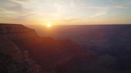 Grand Canyon Sunset with Dramatic Rock Formations