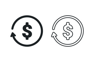 Fototapeta premium Cash back, Refund money investment. Illustration vector
