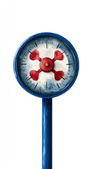 Pressure gauge, white isolate background