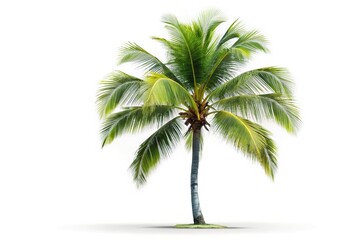 Obraz premium Coconut palm tree illustration isolated on white background