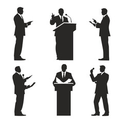 Political Debate Silhouettes with Speaker and Audience Interaction