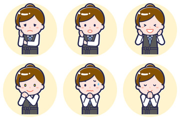 女性バーテンダーのポーズセット_04