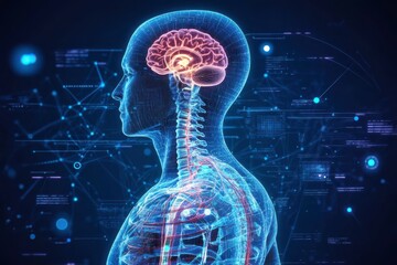 3D Nerve Illustration for Educational Purposes