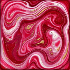 Obraz premium Abstract Pink and Gold Swirls, glitter, liquid, marble, background, texture