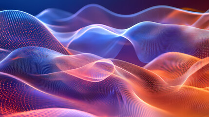 Fototapeta premium A digital dreamscape emerges, with pulsating lines symbolizing interconnectedness. digital dreamscape. illustration. Dreamscape. Illustration