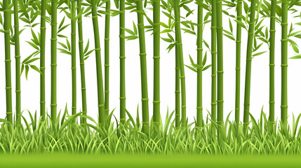 Green Bamboo Forest Seamless Pattern, nature, plant, tropical, jungle, asian