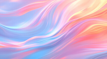 Obraz premium Abstract Pastel Swirls, pink, blue, purple, yellow, soft