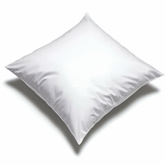 Naklejka premium White Pillow on White Background, sleep, rest, comfort, bed, bedroom
