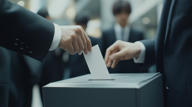 投票する手元