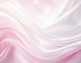 薄いピンクのシルクサテン布背景 Generative AI	