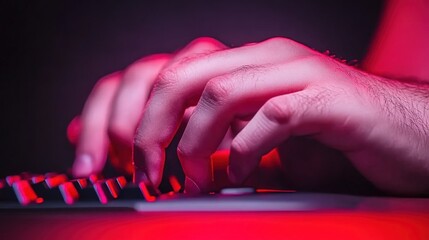 Hands Working on Digital Finance Software