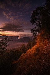 sunset in the mountains