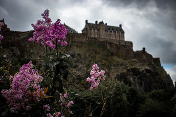 The Edinburgh Castle on a cloudy day in Edinburgh, Scotland