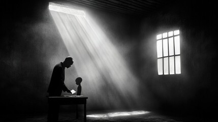 Senior Couple Comparing Bills in Sunlight at Home