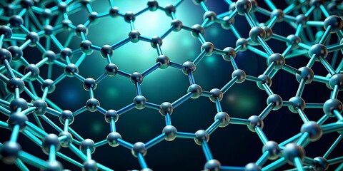 Interconnected spheres forming a hexagonal lattice, a visual representation of complex structures and the delicate balance of scientific exploration