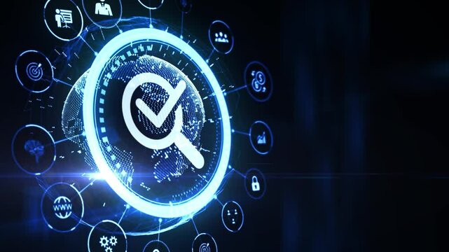 Standard quality control. Certification. Business, technology, internet and networking concept.