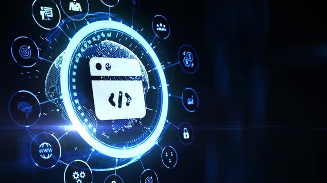 Business, Technology, Internet and network concept. Agile Software Development.