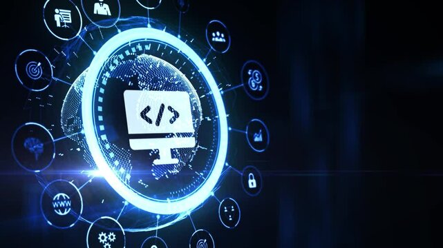 Business, Technology, Internet and network concept. Agile Software Development.