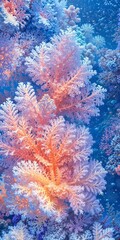 Fototapeta premium Vibrant Coral Reef Underwater Scene Colorful Marine Life Diversity Exploration