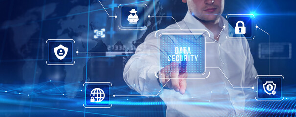 Cyber security data protection business technology privacy concept.