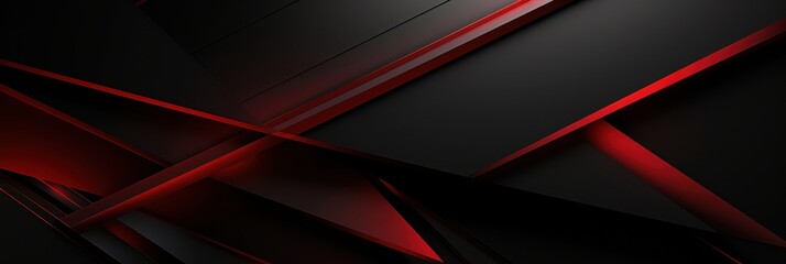 Abstract Red and Black Geometric Shapes
