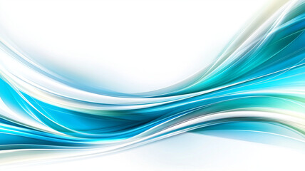 Naklejka premium Futuristic abstract background featuring smooth blue waves and flowing lines, creating sense of motion and tranquility. Ideal for technology and design themes