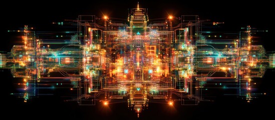 Fototapeta premium Abstract Digital Cityscape