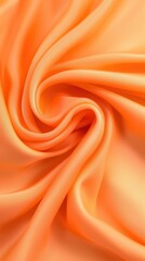 Fototapeta premium Abstract Orange Fabric Background Draped Silk Texture