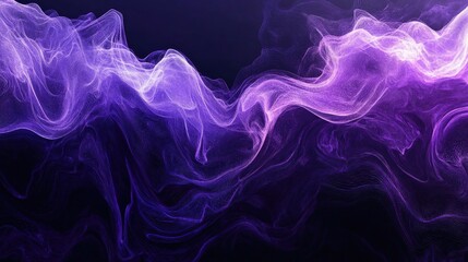 Abstract Purple and White Swirling Lines on a Dark Background