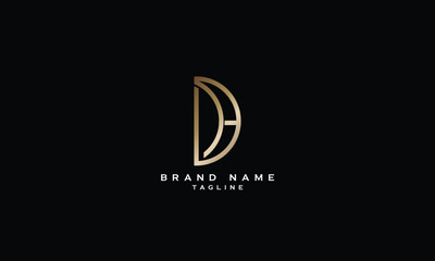 Obraz premium DA, AD, Abstract initial monogram letter alphabet logo design