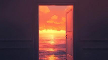 Fototapeta premium door to the sky