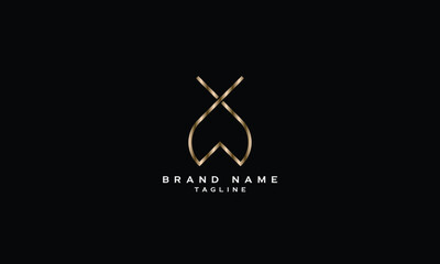 WX, XW, Abstract initial monogram letter alphabet logo design
