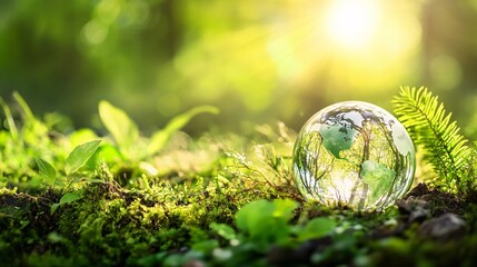 Vision of a thriving planet, uniting nature and sustainability for a green future.