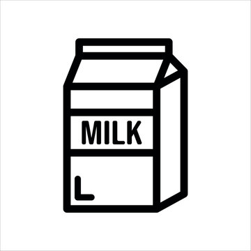 Carton of milk, milk box icon in outline style