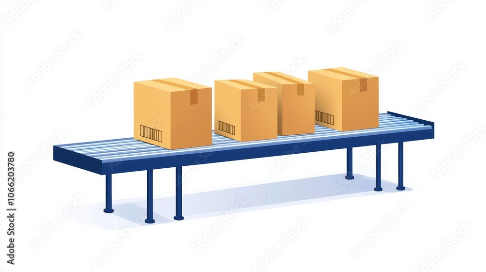 Poster packages on conveyor for smooth sorting and assembly
