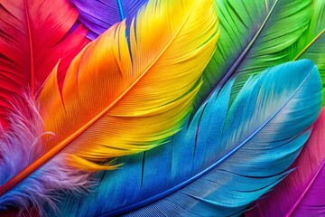 colorful feathers background