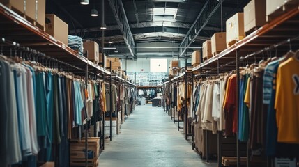 Obraz premium Clothing Warehouse Interior